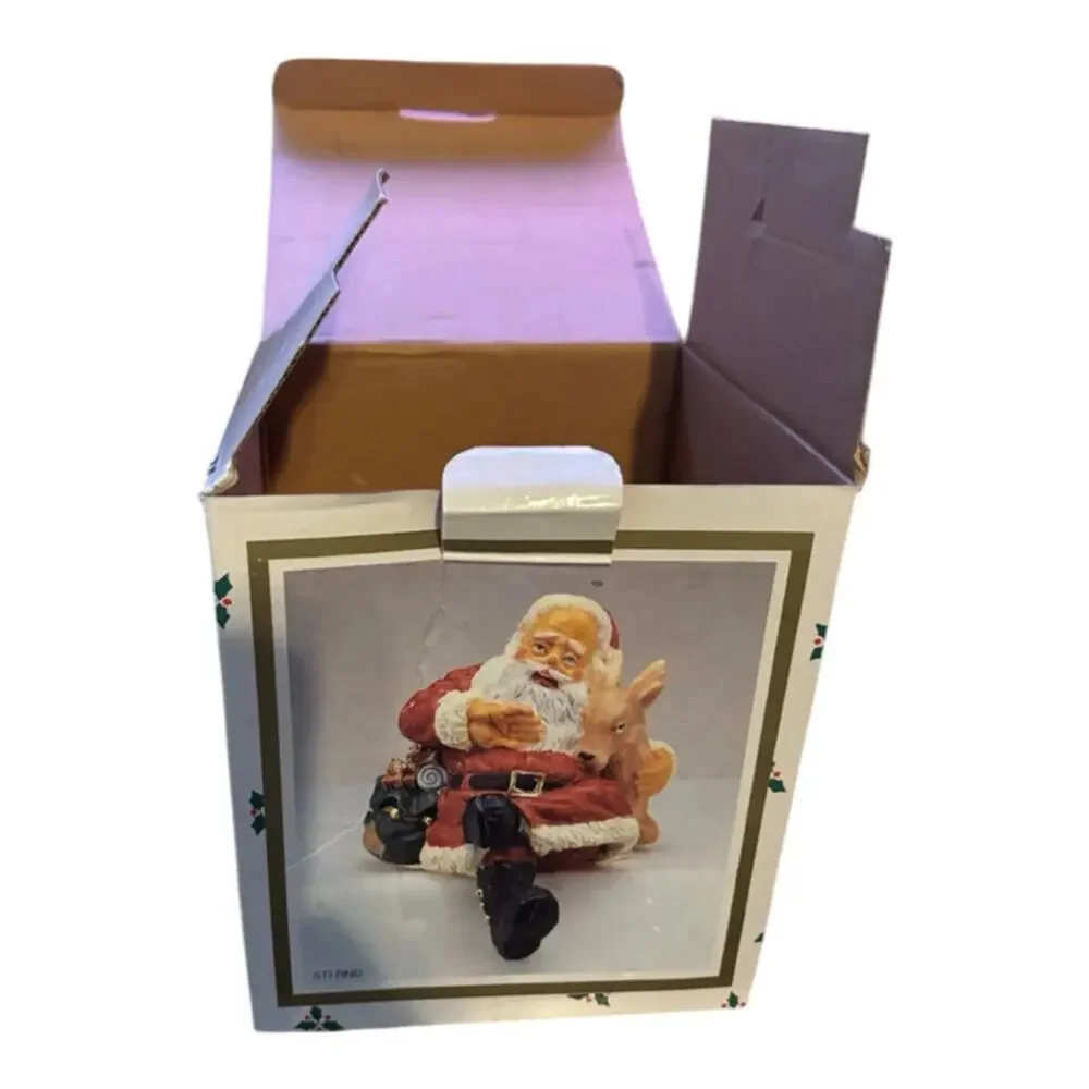 Vintage Santa Claus Figurine Stocking Hanger